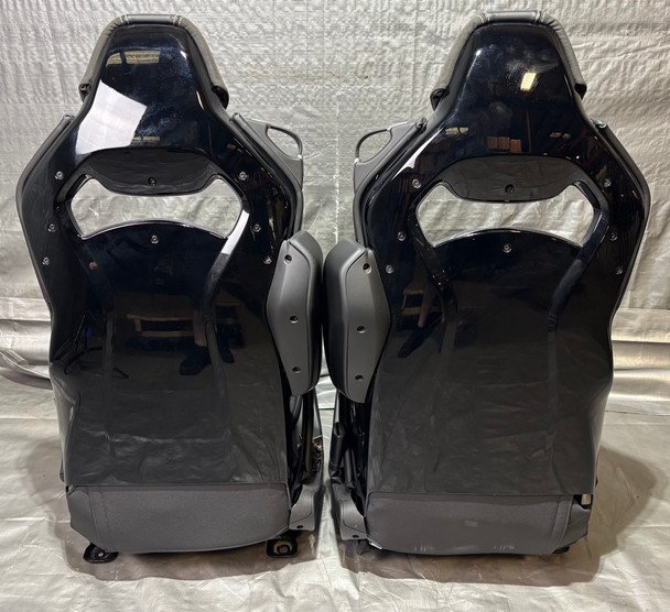 2020-2025 Chevrolet C8 Corvette Stingray GT2 Bucket Seats / Pair / Black Leather / Suede *DAMAGE* / C8002 - Image 7