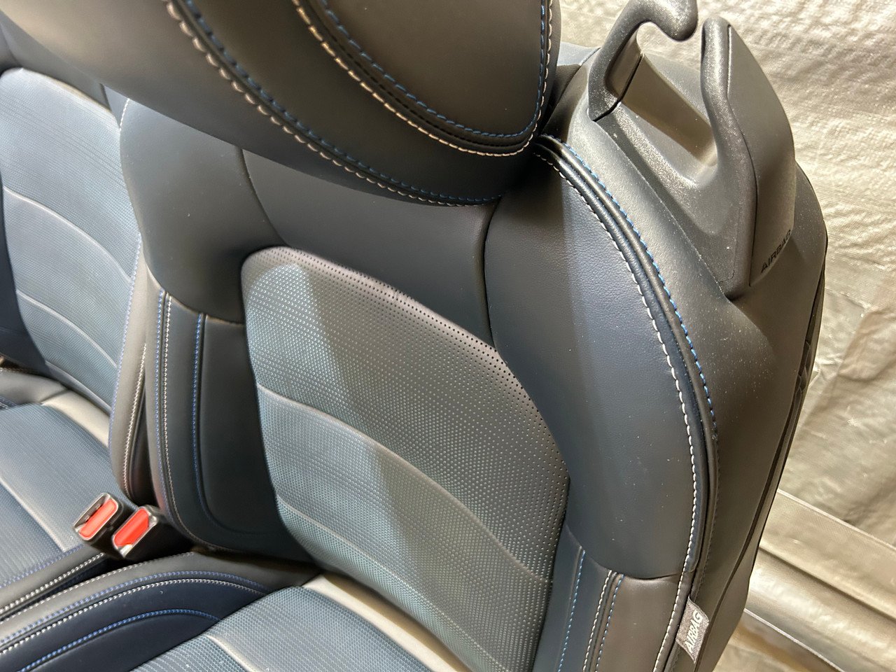2024-2025 Ford Mustang GT S650 Convertible California Special Navy Pier Black / Blue Leather Seats / Pair / FM202 - Image 11