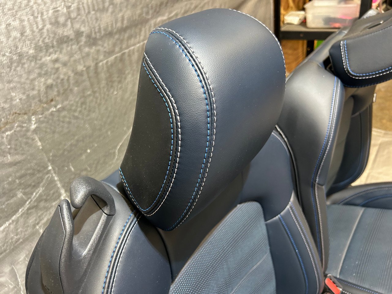 2024-2025 Ford Mustang GT S650 Convertible California Special Navy Pier Black / Blue Leather Seats / Pair / FM202 - Image 16