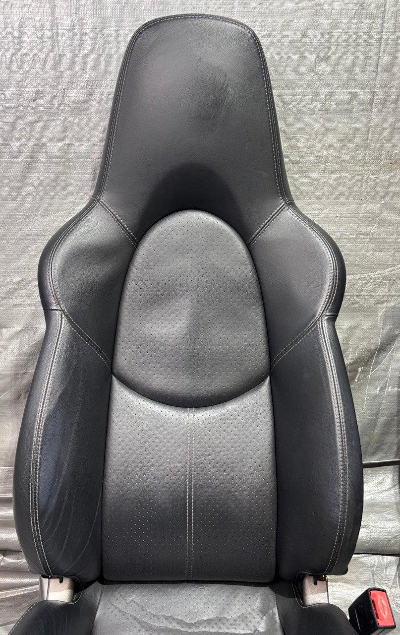 2005-2012 Porsche 997 911 / 987 Boxster / Cayman Black Leather Hard Back Sport Seats / Pair / 2 Way Power / P7009 - Image 13